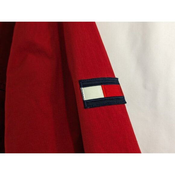 Tommy Hilfiger Red Front Pocket Jacket Polyester Fleece Lining Mens Size Large - Picture 14 of 16